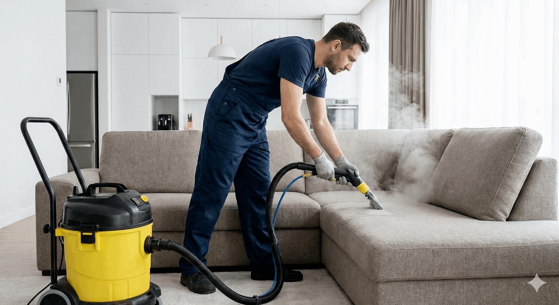 Professional sofa steam cleaning in Richmond
