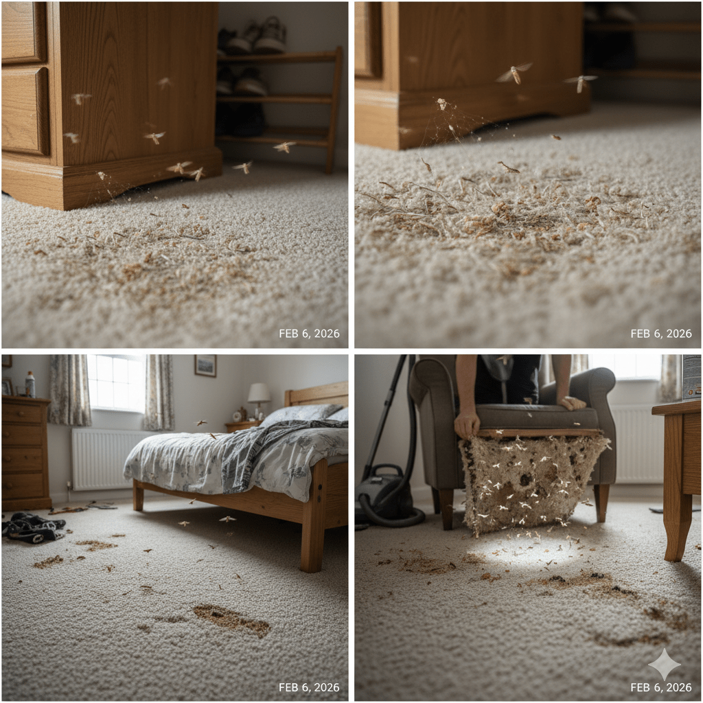 Carpet moth infestation