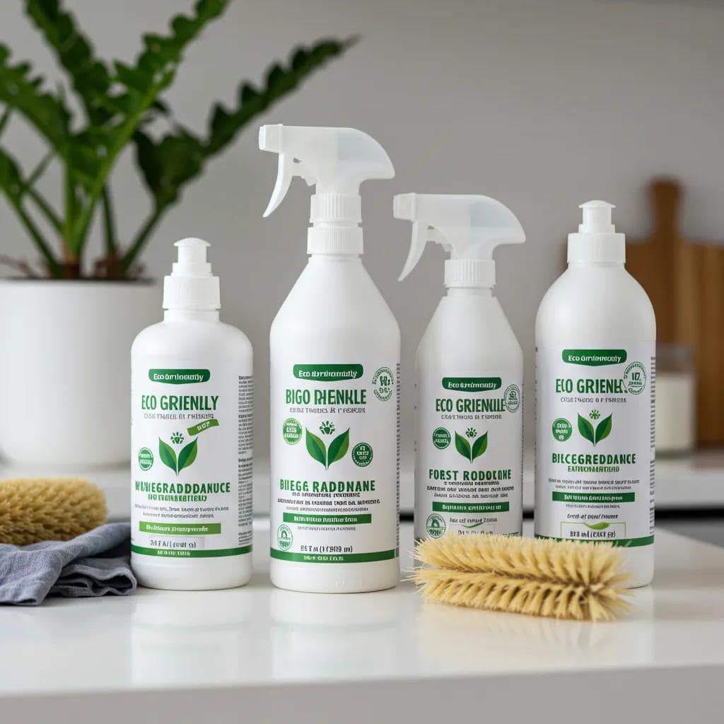 Eco-friendly carpet cleaning products emphasizing safety for pets and children