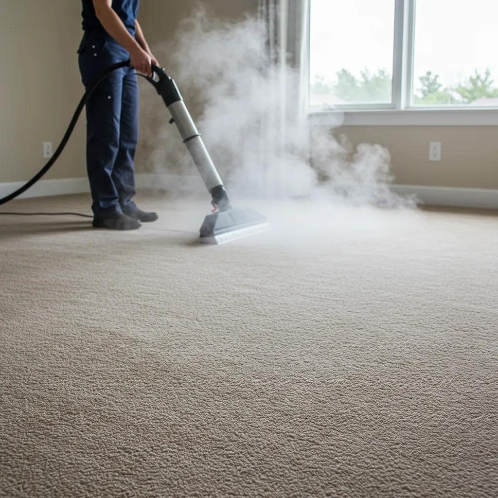 remove pet hair from rugs , Professional technician removing pet hair and odor from rugs using steam cleaning in a Melbourne home